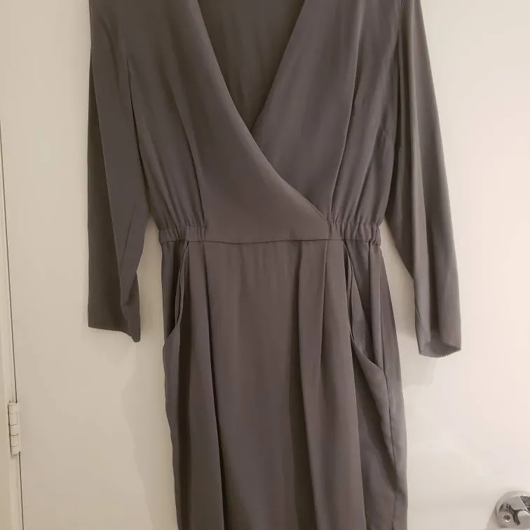 Wilfred Grey Silk Dress photo 1