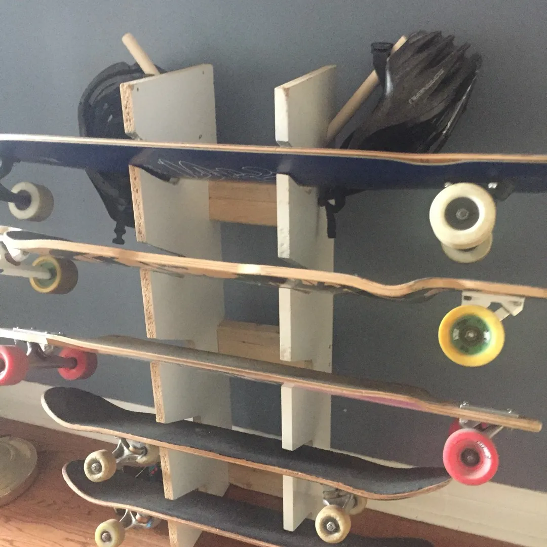 5 Slot Skateboard Rack (homemade) photo 5