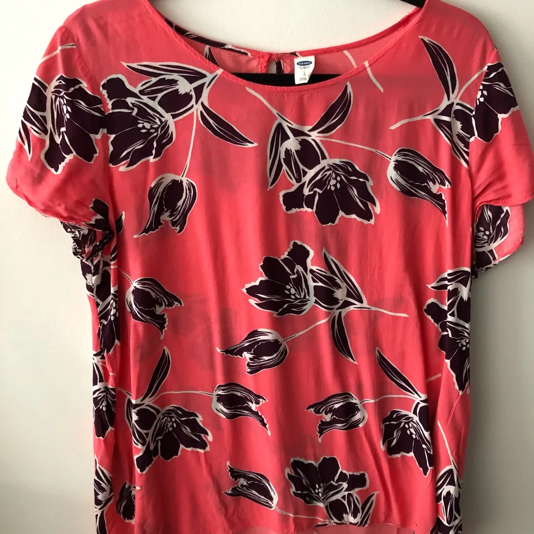 Pink Floral Blouse (large) photo 1