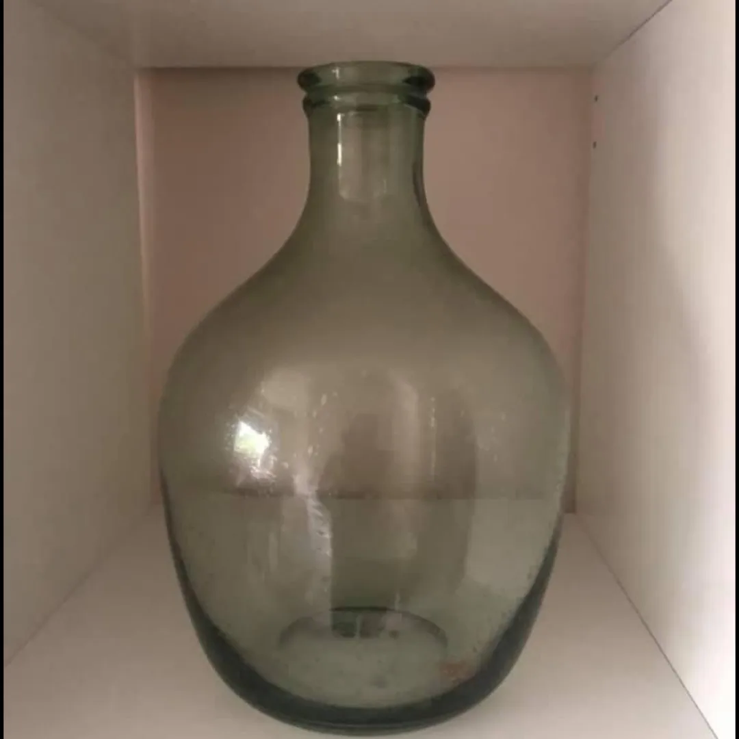 Green Demi John/ Bubble Vase photo 1