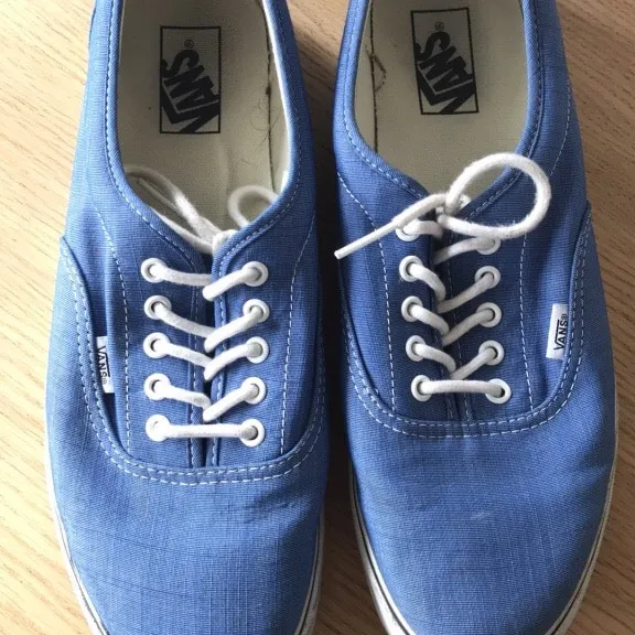 VANS size 12 mens blue slip on shoes photo 1