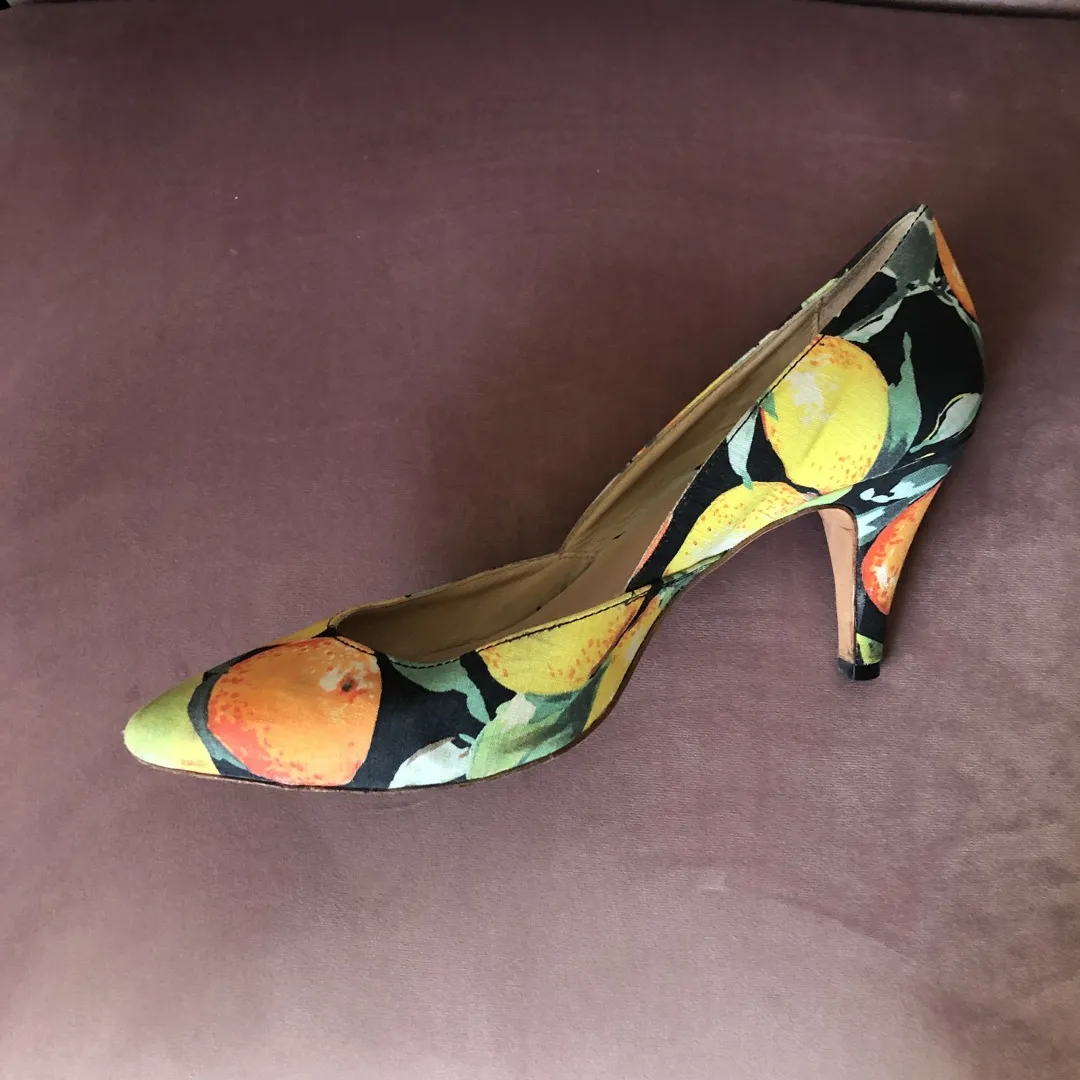 Lemon and orange heels, 9.5 size 🍋 🍊 photo 1