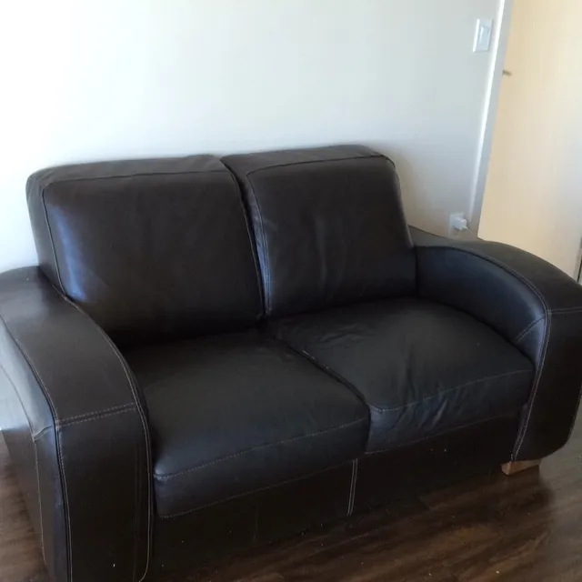 FREE: Swanky Leather Couch/Loveseat photo 1
