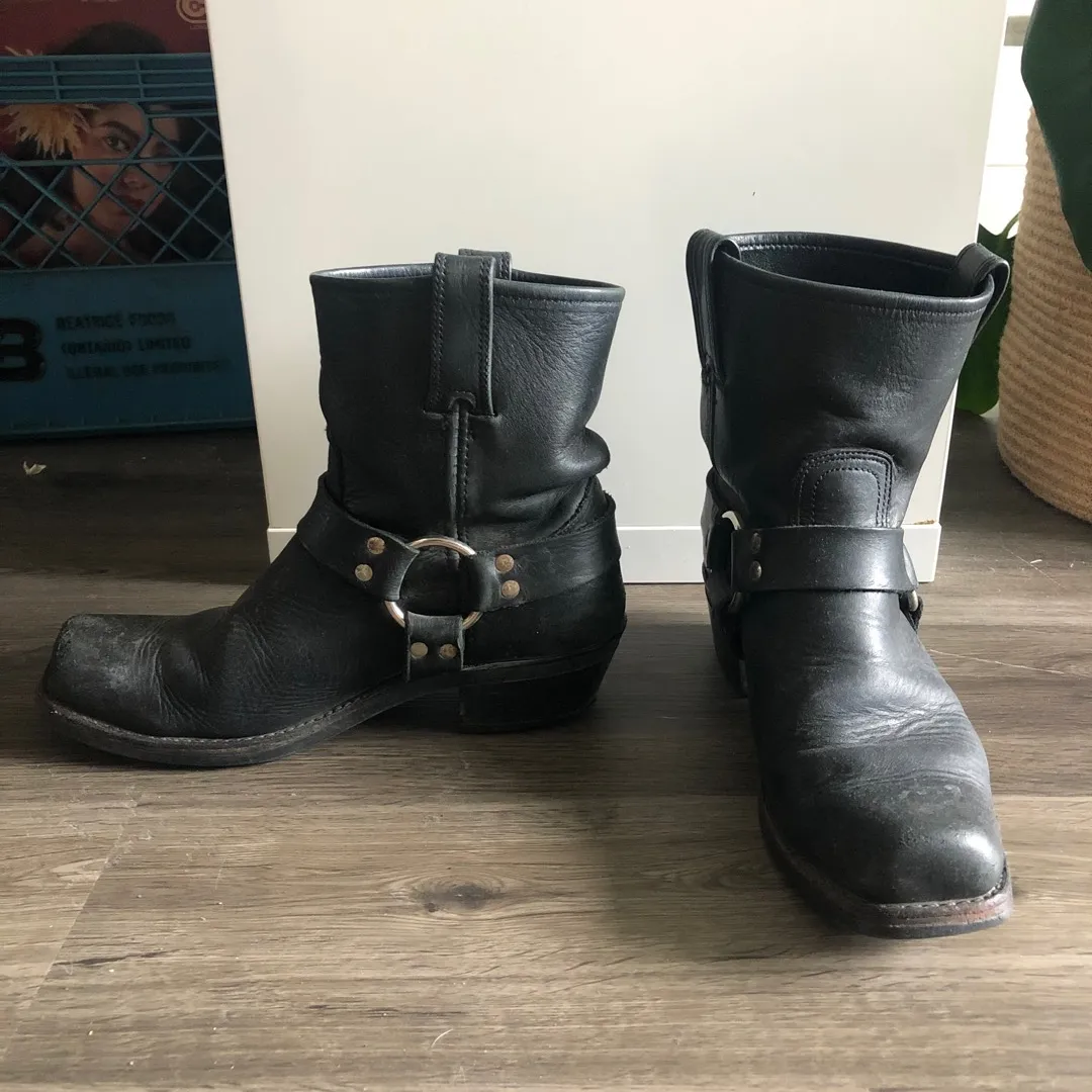 Vintage Frye Harness Motorcycle Boots photo 3