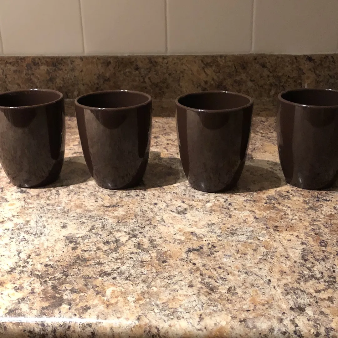 Four Brown Mugs photo 1