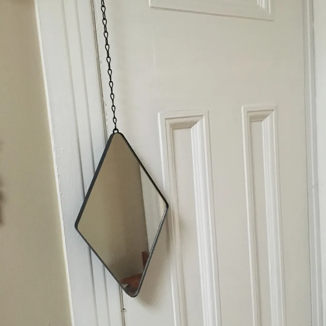 diamond shaped hanging mirror photo 1