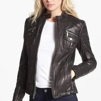 Michael Kors Leather Jacket XS photo 6
