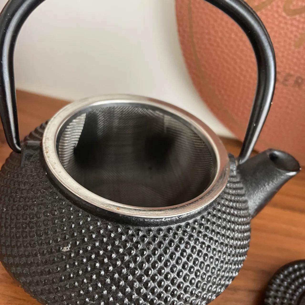 Japanese cast iron loose leaf tea pot photo 3