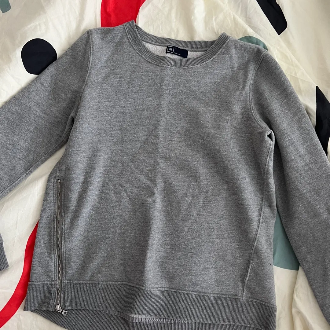 GAP Grey Zip Sweatshirt Size S photo 1