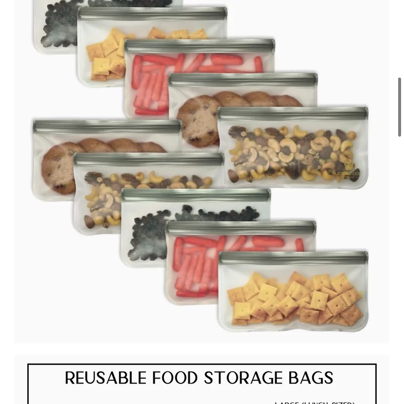 6 Reusable Snack Bags photo 1