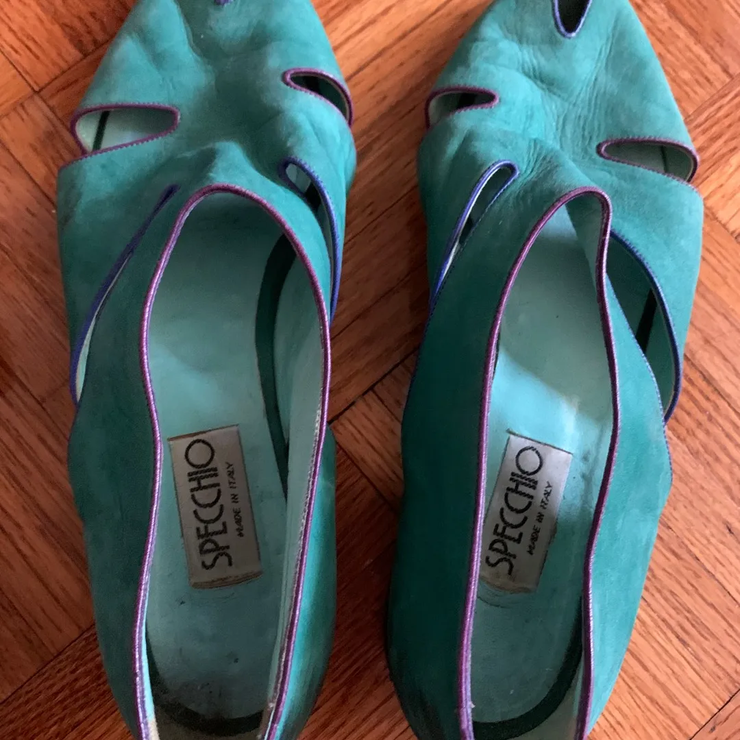 Teal sandals photo 3