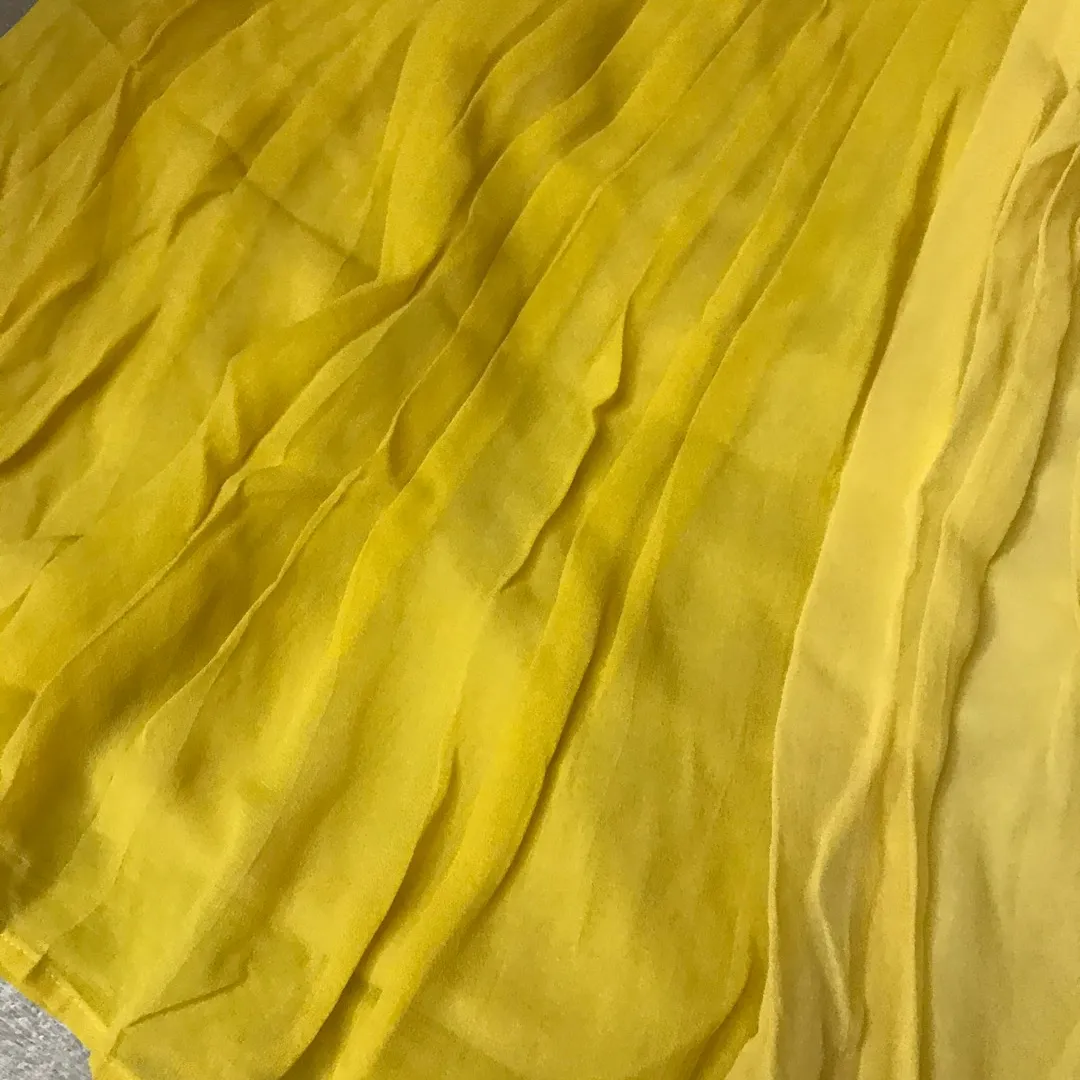 Joie 100% Silk Yellow Skirt photo 4