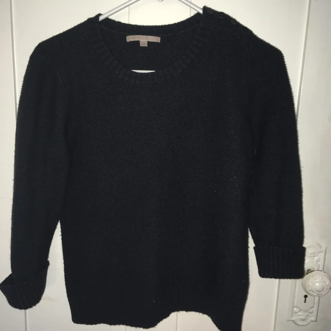 Gap Cotton Button Sweater - Navy M photo 1