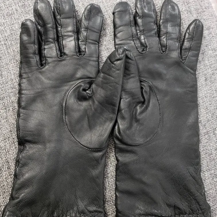 GUC Black Leather Gloves photo 3