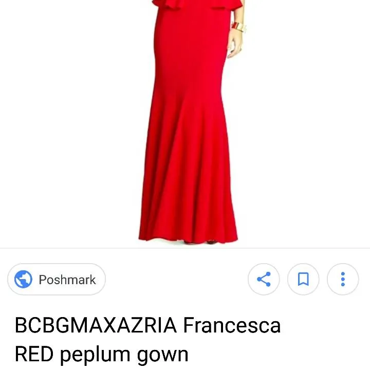 BCBGMAXAZRIA Francesca Red Peplum Dress photo 3