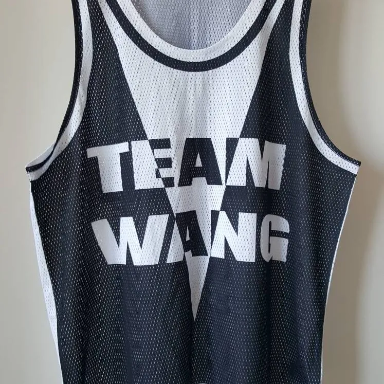 white and black Team Wang jersey tank top photo 1