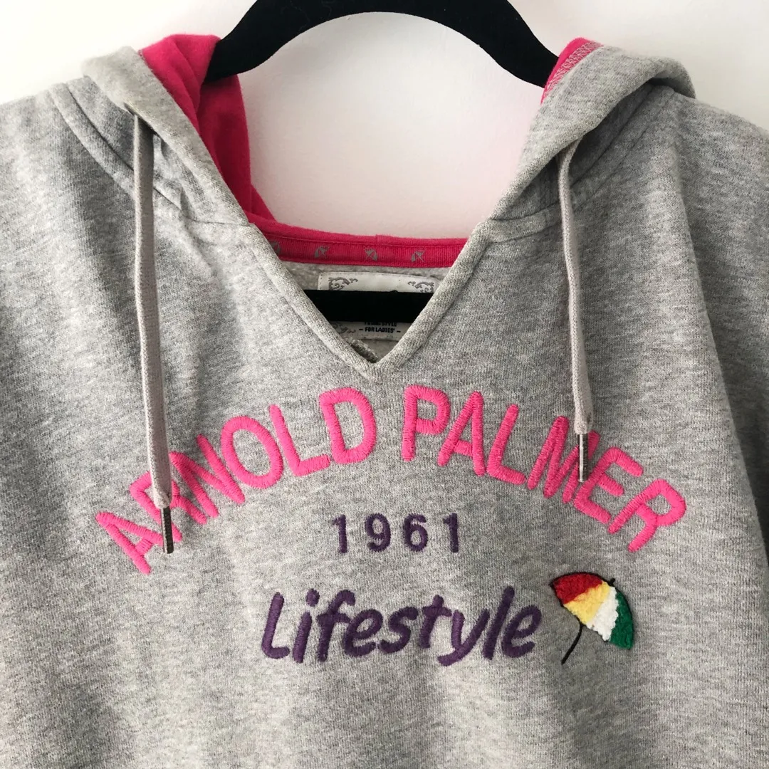 arnold palmer hoodie w hot pink details photo 1