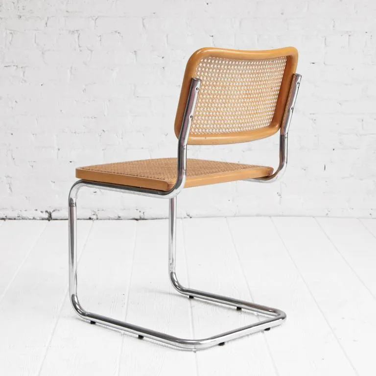 Vintage Marcel Breuer Style Cane + Chrome Cantilever Chair photo 3