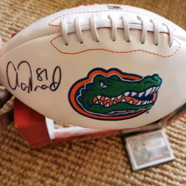 Aaron Hernandez Florida Gators Autographed Football New Engla... photo 1