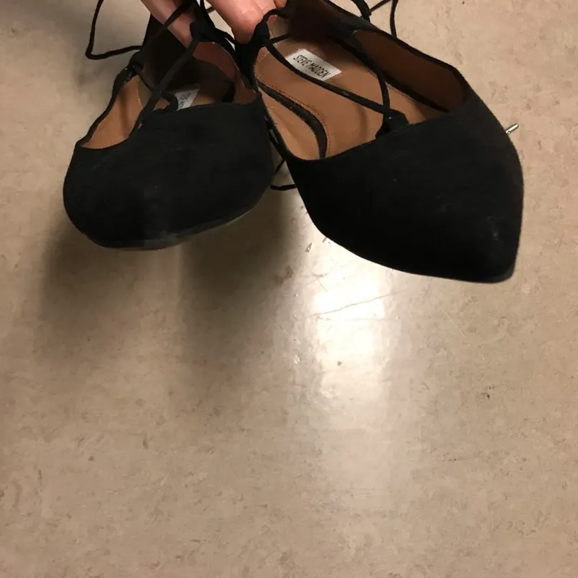 Size 9.5 Steve Madden Suede Lace Up Flats photo 5
