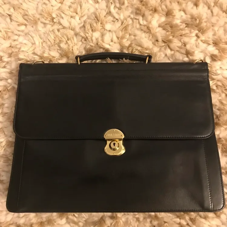 Goldpfeil Black Leather Briefcase photo 1