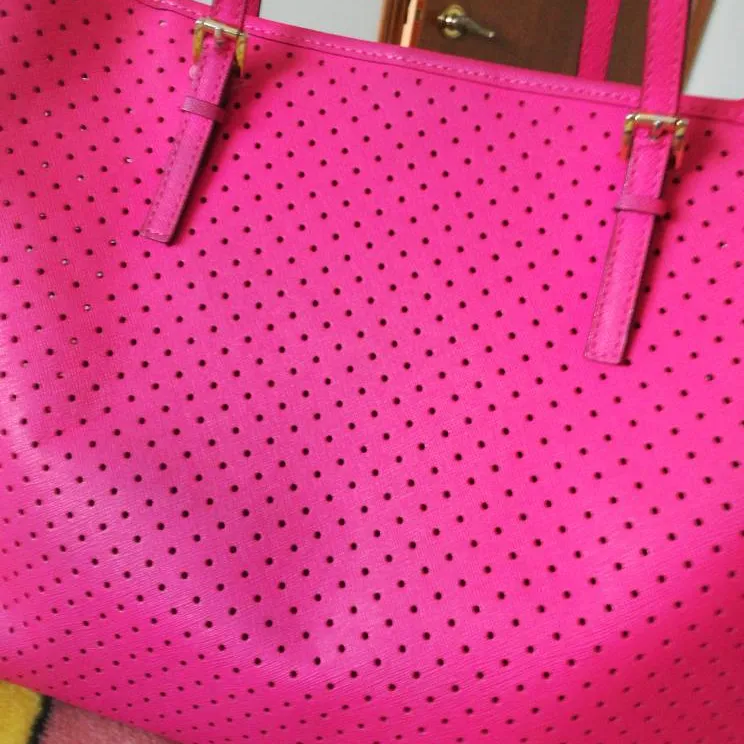 Used Hot Pink Michael Kors Tote Bag photo 3