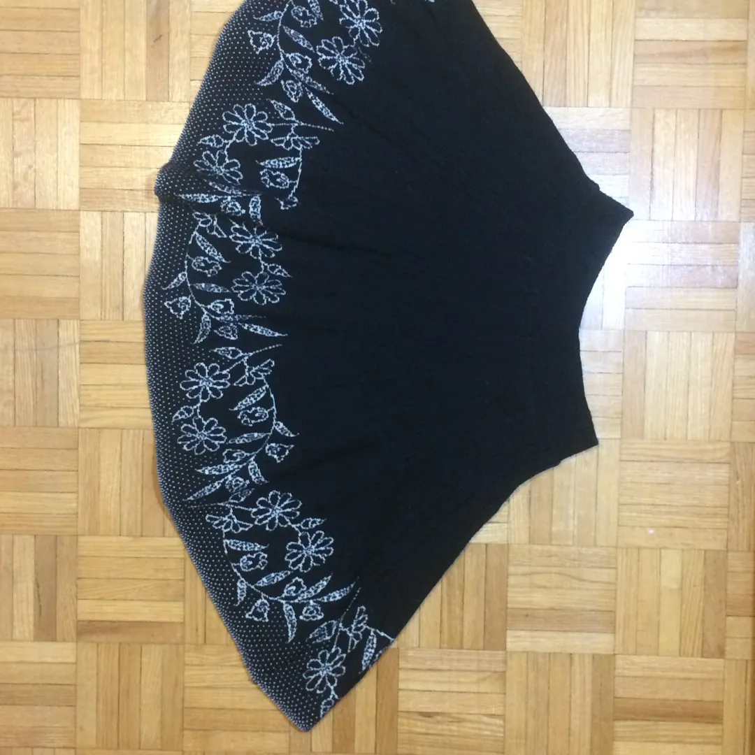 Black Floral Skirt photo 1
