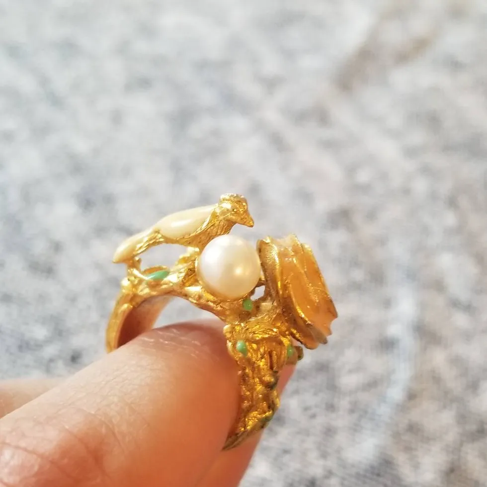 Gold Delicate Adjustable Ring photo 1