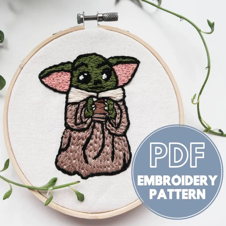 Baby Yoda | Hand Embroidery Pattern photo 1