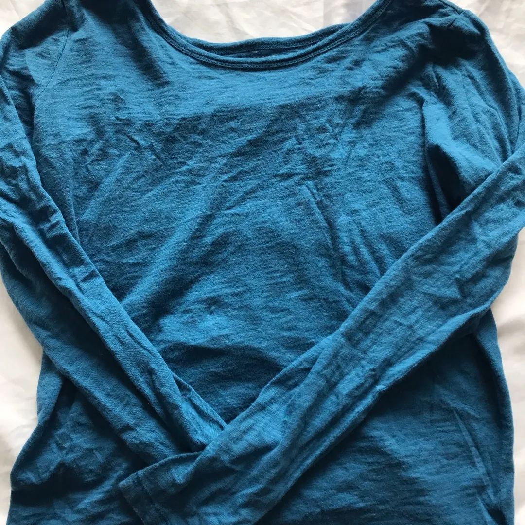 Blue Easy Tee Long Sleeves from Gap - S photo 1
