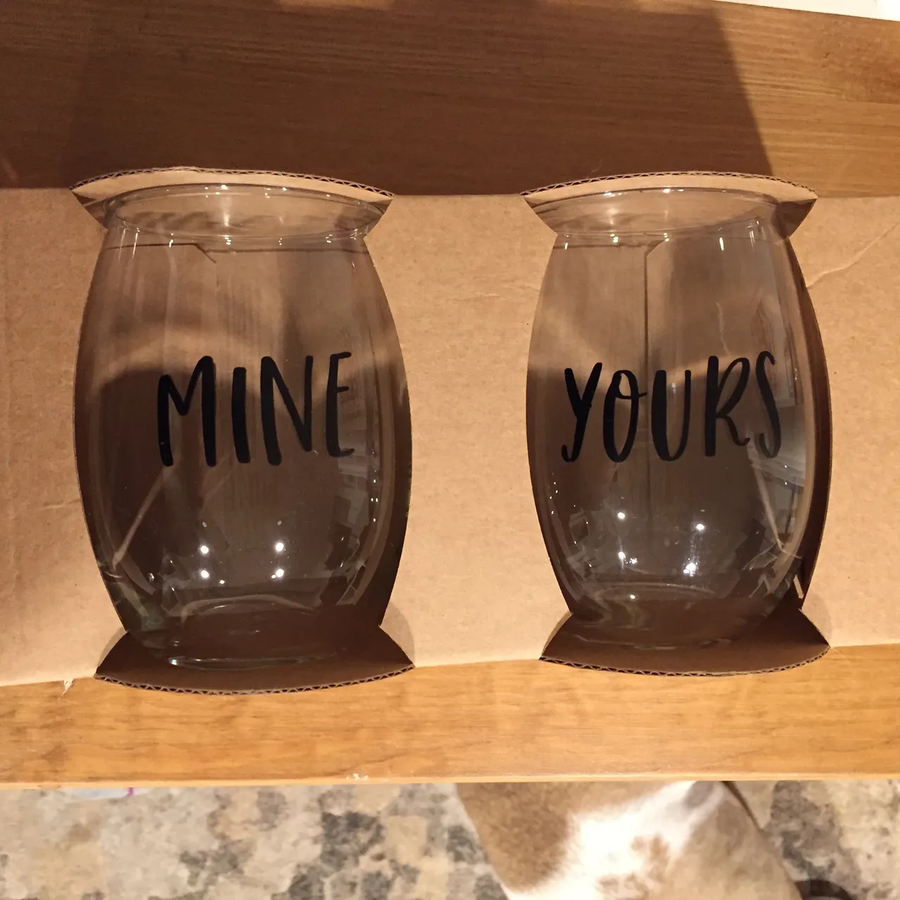 Mine/Yours Glass Cups photo 1