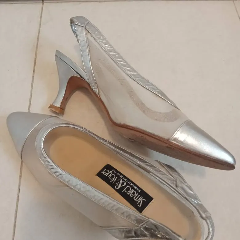 Vintage Silver Heels (Size 5.5) photo 4