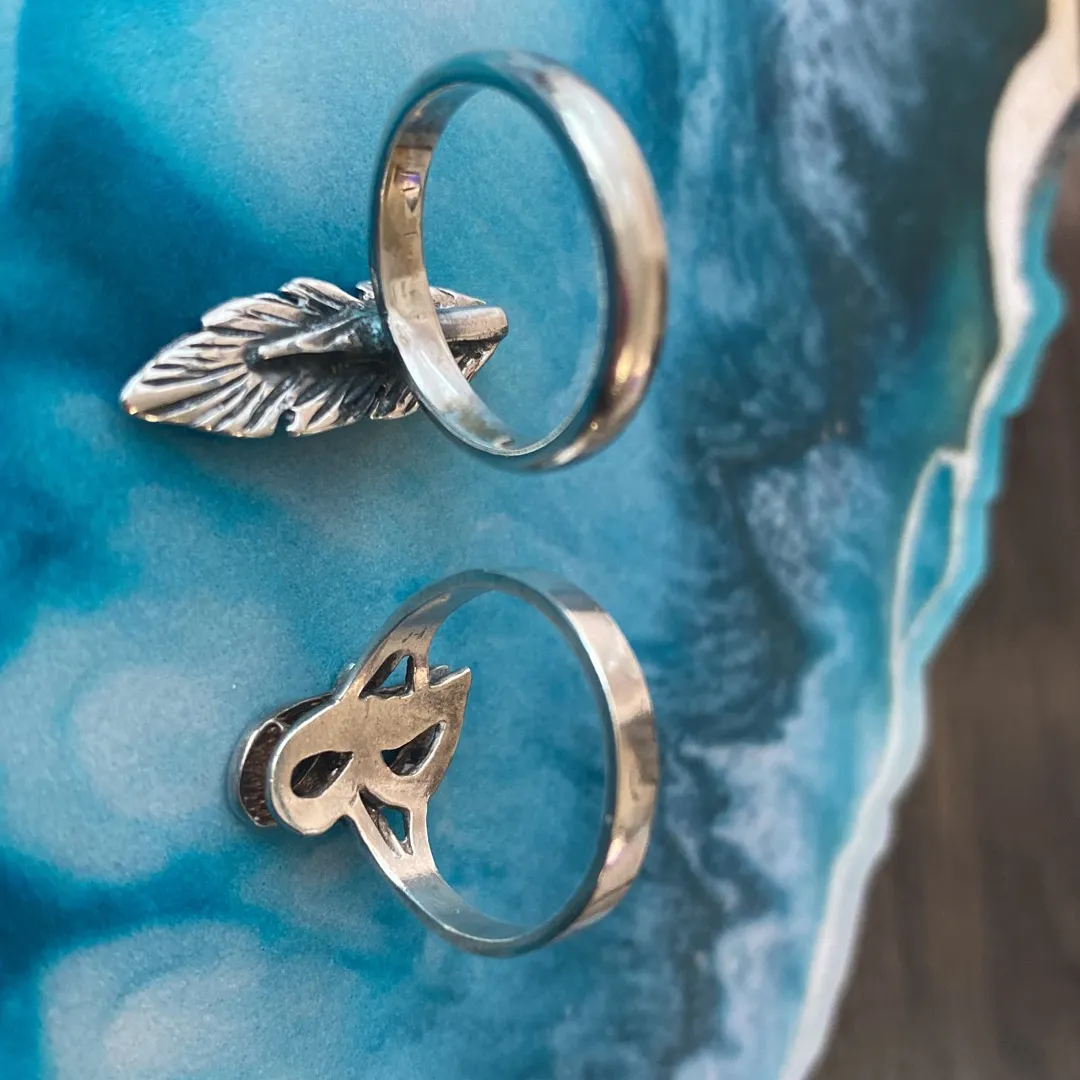 Sterling Silver Rings (Feather And j) photo 4