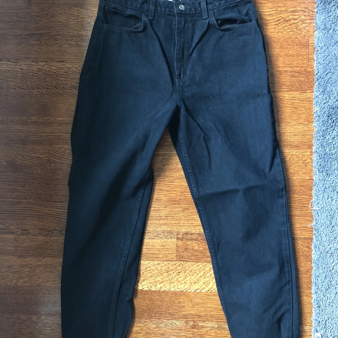 American Apparel High Waisted Denim Jeans photo 3