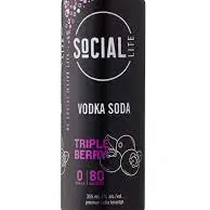 Social Lite Vodka Soda - Triple Berry photo 1