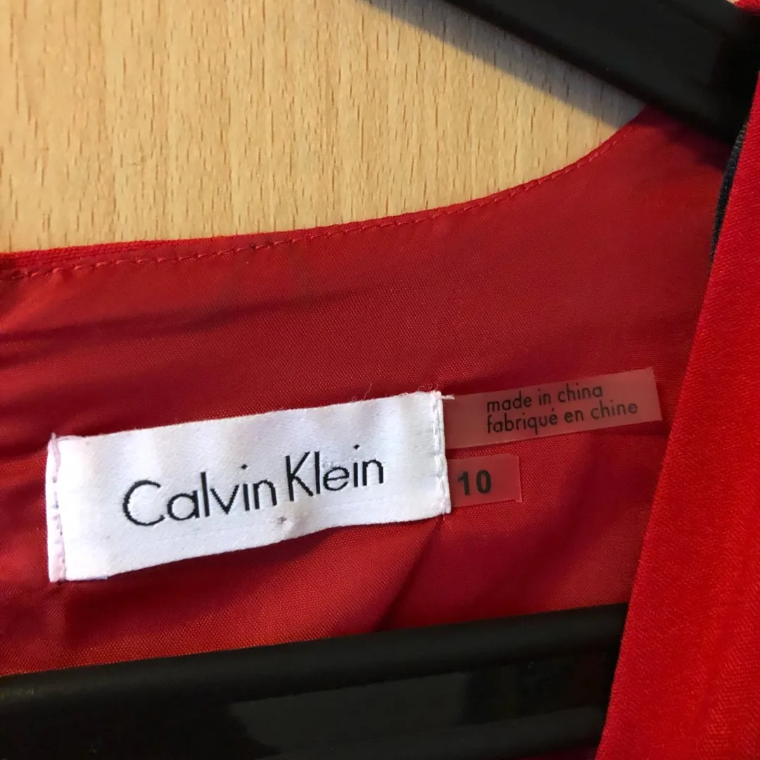 Calvin Klein Red Gorgeous Dress photo 4