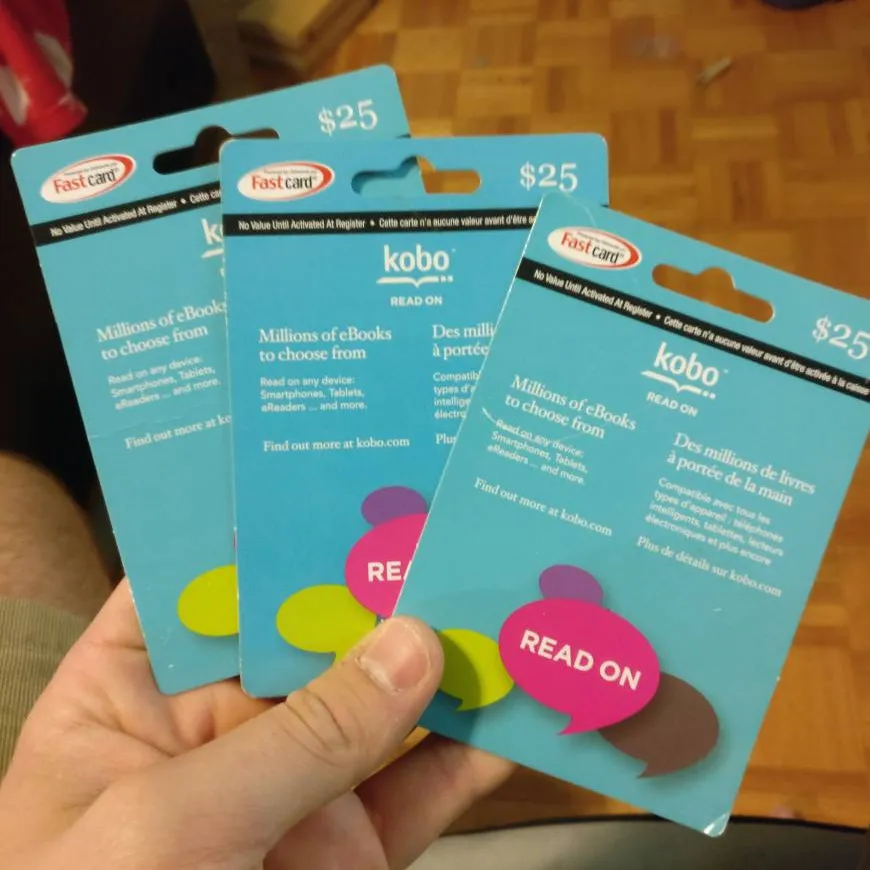 $75 Of Kobo Gift Cards ($25x3) photo 1
