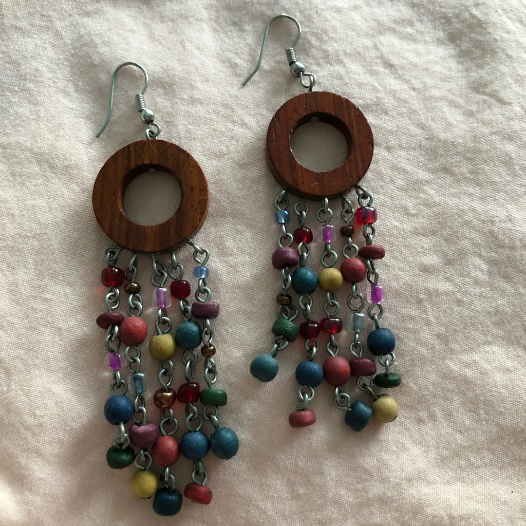 Wood And Beads Earrings photo 1