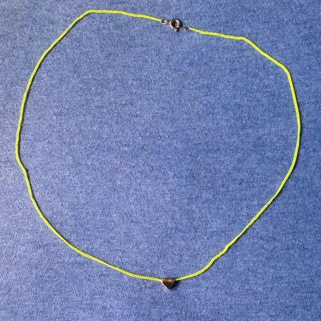 Neon Yellow Heart Necklace 💛 photo 1