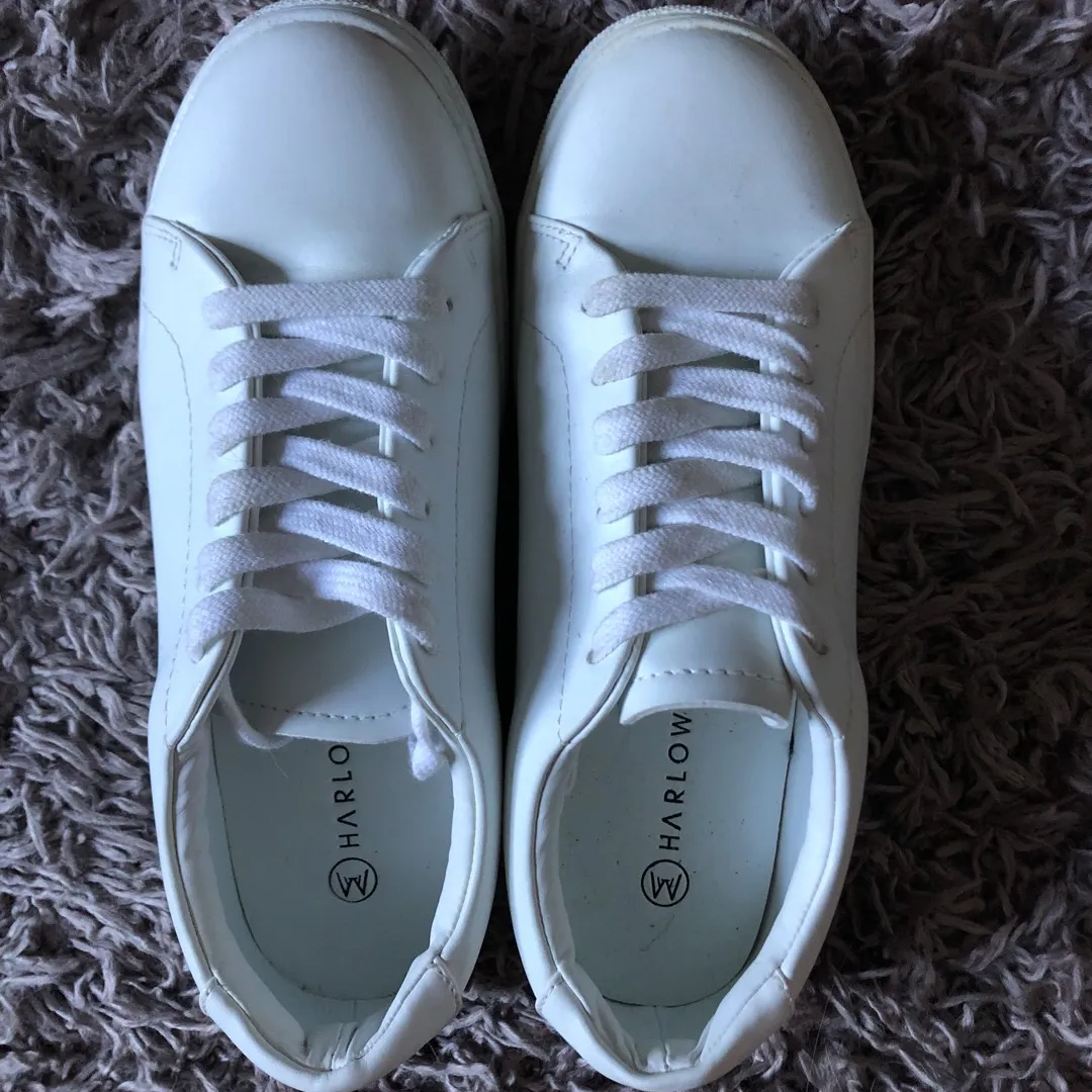 White Harlow Sneakers Size 7 photo 1