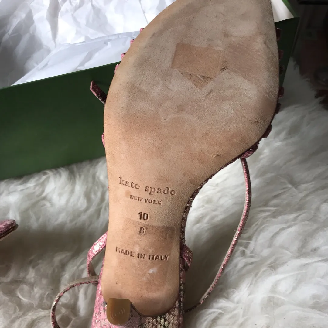 Never Worn Pink Kate Spade Heels Size 10 photo 4