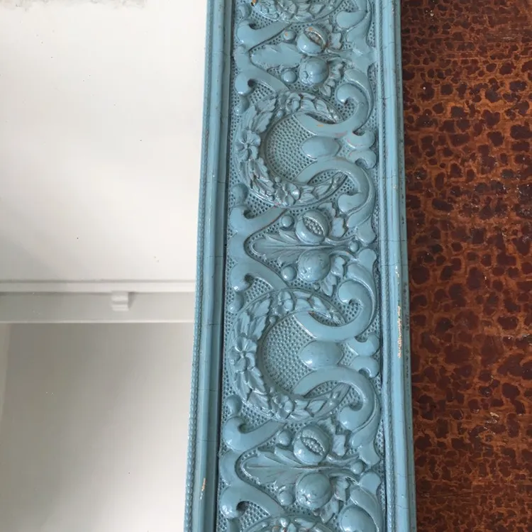 Antique Blue Mirror 💙 Great Detailing photo 1