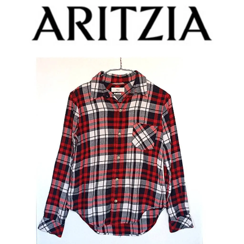 $20 trade - Aritzia, TNA, plaid flannel shirt (extra small) photo 1
