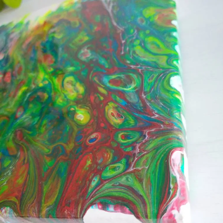 Super Glossy Acrylic Paint Pour Creation, With Resin photo 6