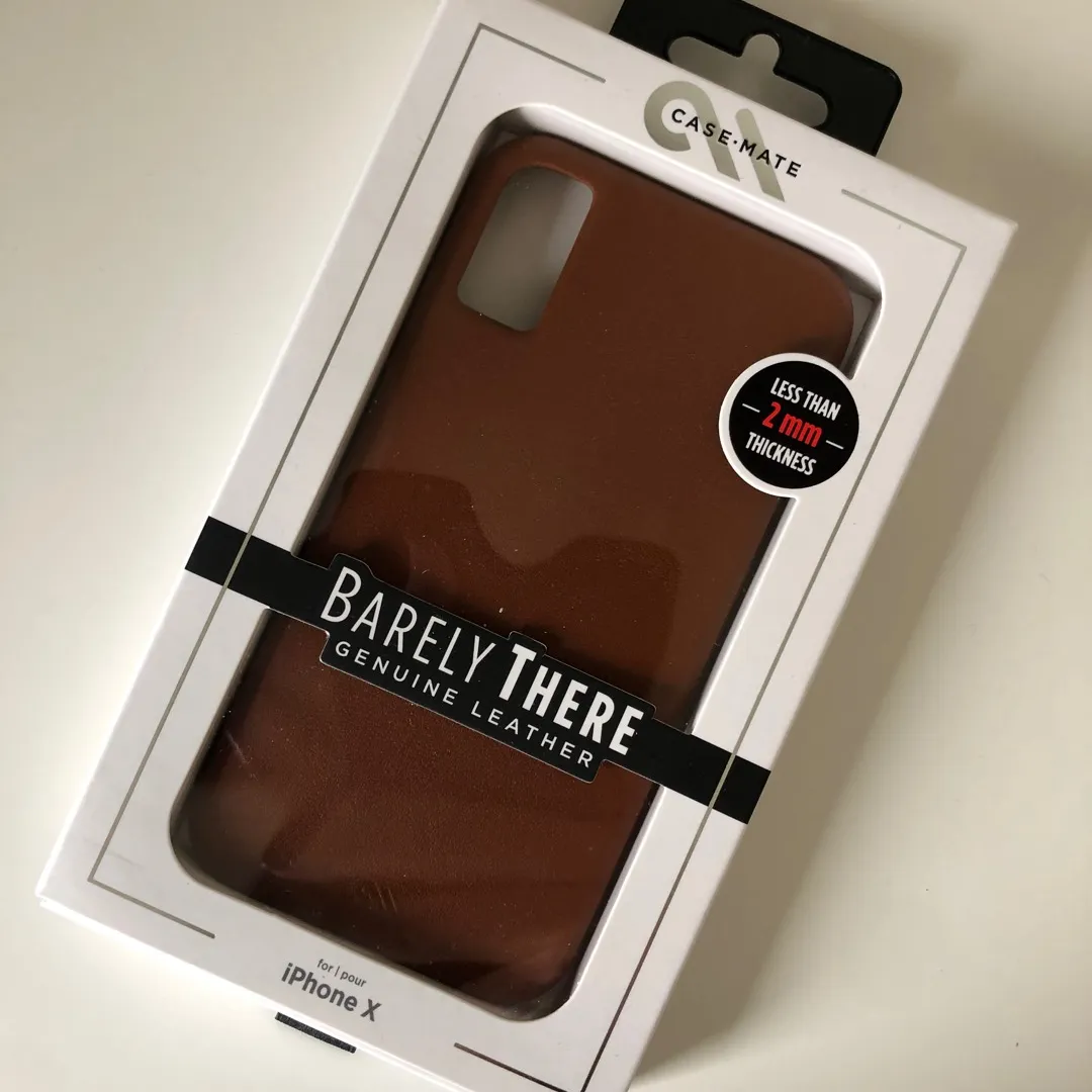 iPhone X Leather Case In Brown BNIB photo 1