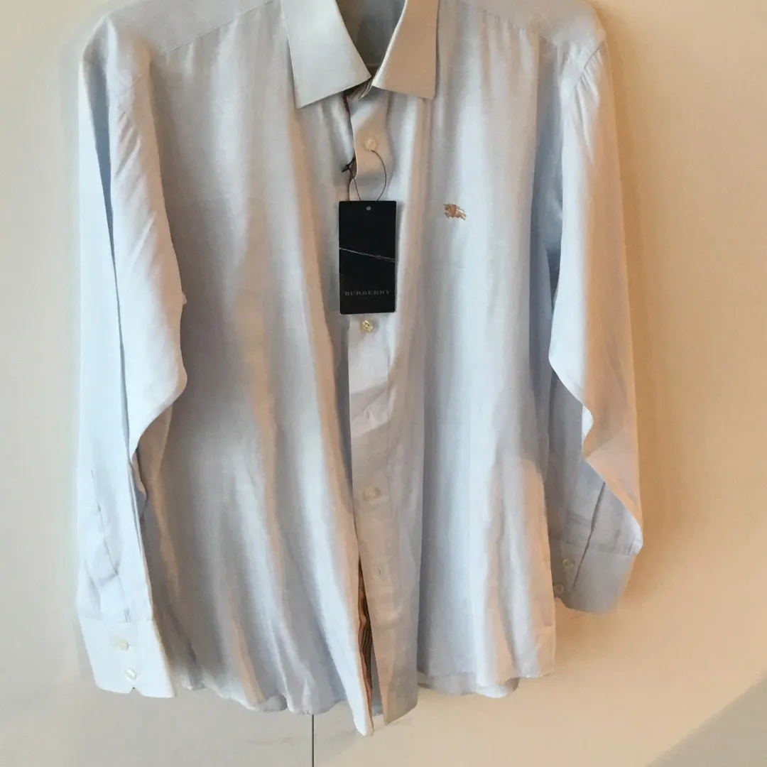 New Burberry Men's Light Summer Dress Shirt. ( With Tag ) photo 1