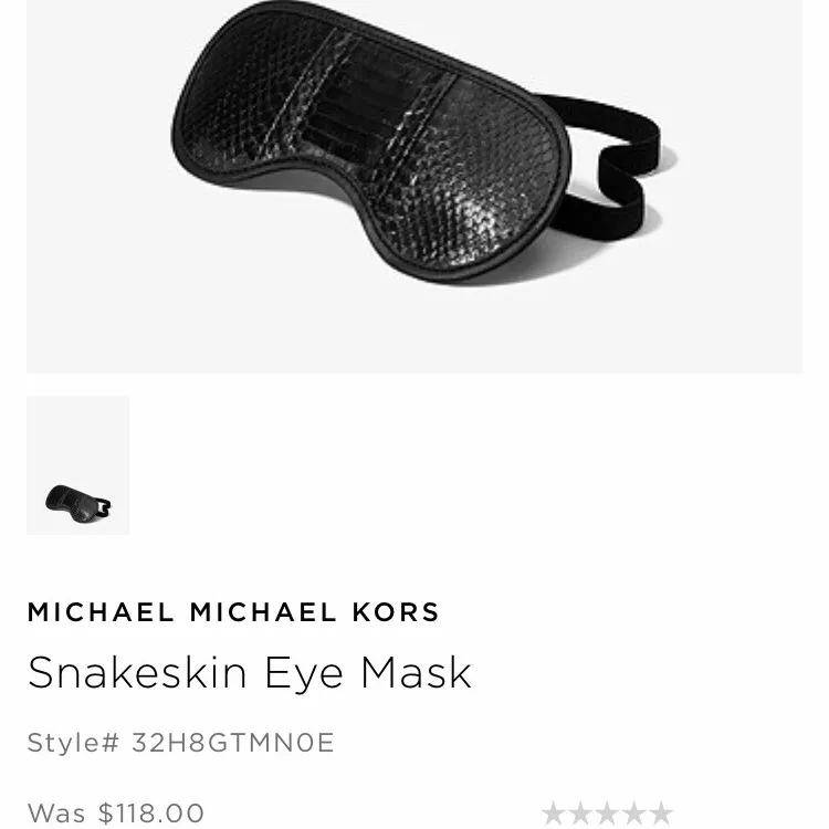 BNWT Michael Kors Leather Sleeping Mask photo 3