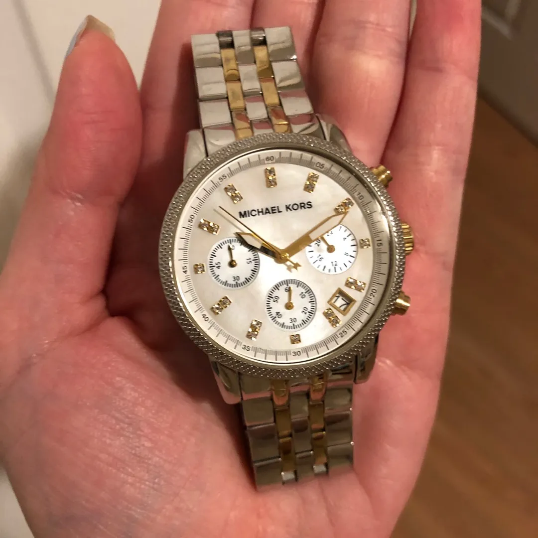 Michael Kors Chronograph Watch w/ Mother of Pearl Watch Face photo 1