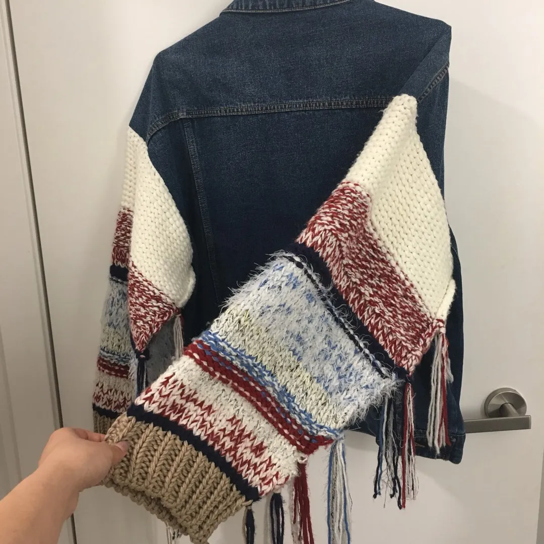 Jean Jacket+ Knitted Sweater photo 3