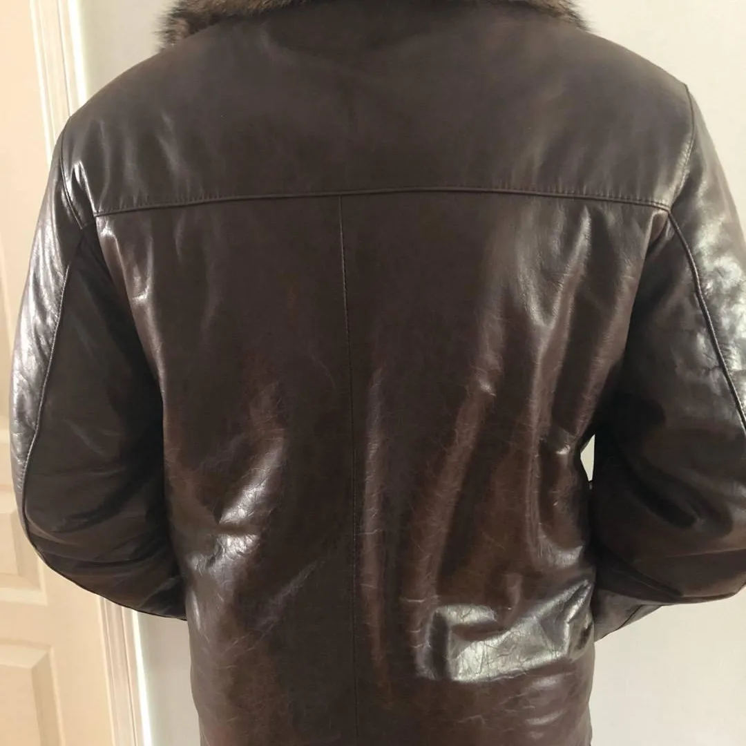 Winter Men Jacket With Fur And Real Leather photo 4